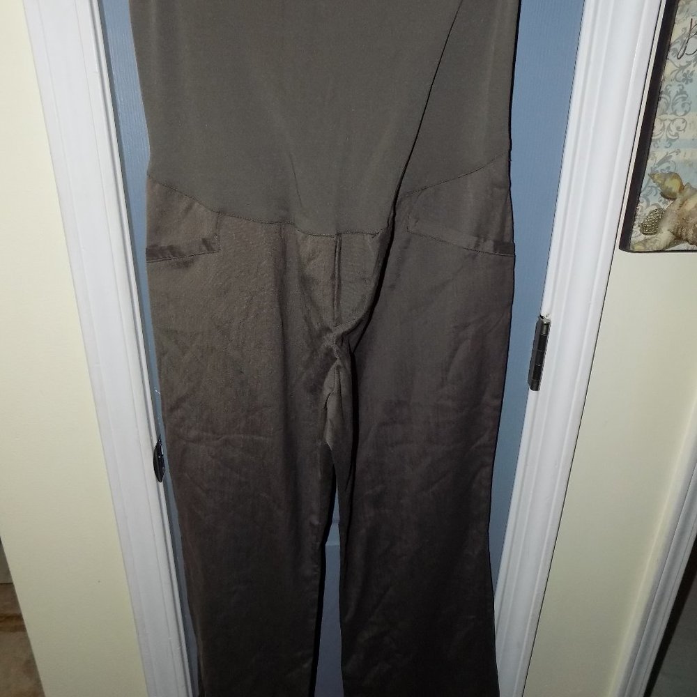 Liz Lange Maternity Brown Flex Panel Pants Size 10
